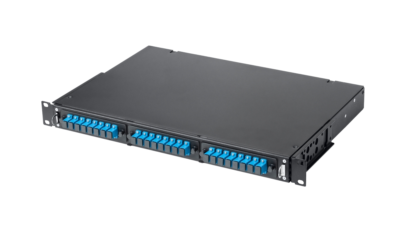 Кросс КТП, выдвижной, полный комплект, SC/UPC, MM 50/125 OM4, 8 портов, 1U, цвет черный