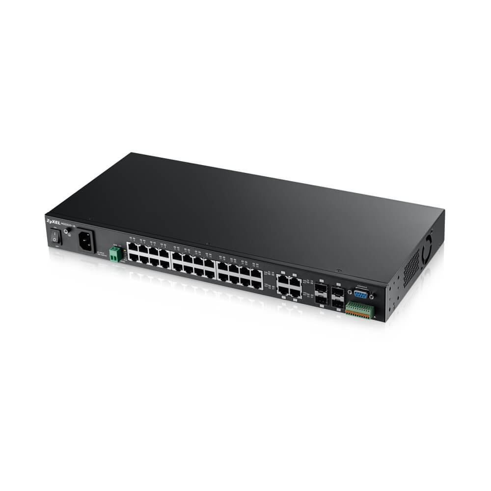L2 коммутатор Zyxel MGS3520-28, rack 19", 24xGE, 4xCombo (SFP/RJ-45), питание AC/DC 12B