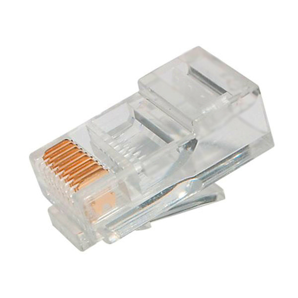 Коннектор RJ-45, UTP, Кат.5e, 50µ, универсальный, уп-ка 100 шт.