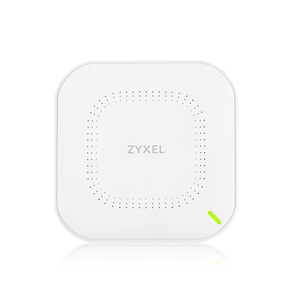 Точка доступа Zyxel NebulaFlex NWA90AX, WiFi 6, 802.11a/b/g/n/ac/ax (2,4 и 5 ГГц), MU-MIMO, антенны 2x2, до 575+1200 Мбит/с, 1xLAN GE, PoE, защита от 4G/5G, БП в комплекте