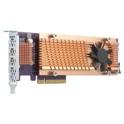 Карта расширения 4 cлота M.2 2280 NVMe SSD. Интерфейс PCIe Gen3 x8.