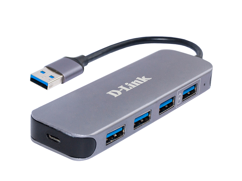 Концентратор с 4 портамиUSB 3.0(1 порт с поддержкой режима быстрой зарядки)