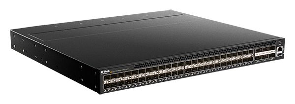 Управляемый L3 коммутатор с 48 портами 25GBase-X SFP28, 6 портами 100GBase-X QSFP28, 2 источниками питания AC и 4 вентиляторами