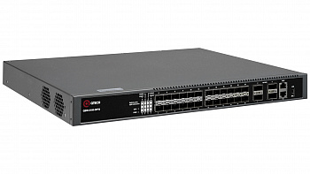 Управляемый стекируемый коммутатор уровня L3, 24 порта 10GE SFP+, 4 порта 40GE/100GE QSFP28, 4K VLAN, 32K MAC адресов, 1 порт USB 2.0, консольный порт, порт управления MGMT, 2 сменных БП (поставляются отдельно), разъем питания на задней панели, 220В AC, р
