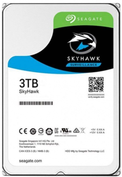Диск Жесткий HDD 3TB Seagate SkyHawk ST3000VX009 3.5" SATA