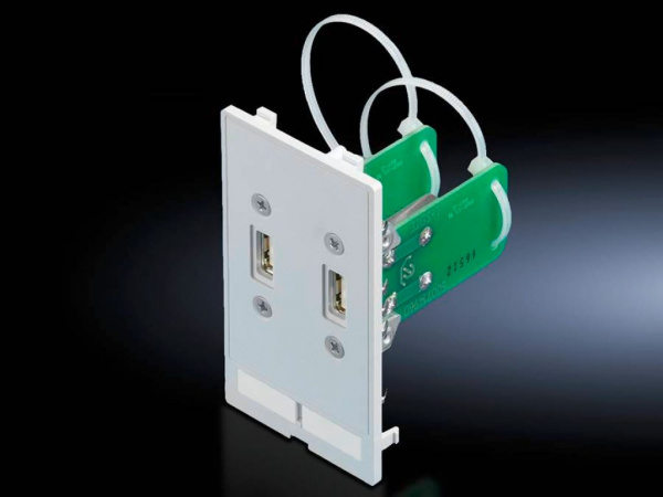 SZ Вставка с разъемами 2xUSB тип А гнездо/гнездо 1шт