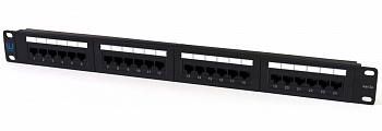 Панель коммутационная, UTP, Кат.5e, 24 порта, 19", 1U
